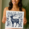 Floral Deer Art - View 3