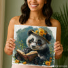 Panda Reading Book Art - View 3