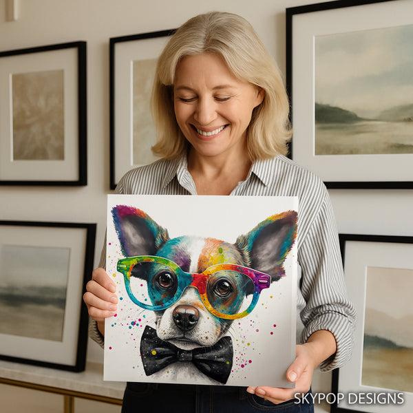 Dog With Glasses Art - View 3