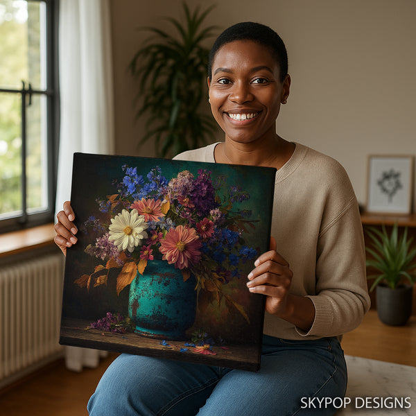 Vintage Vase Floral Art - View 3