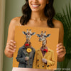 Giraffe Couple Art - View 3