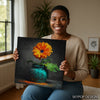 Orange Gerbera Daisy Art - View 3