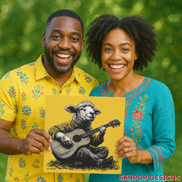 Sheep Guitar Art - View 3