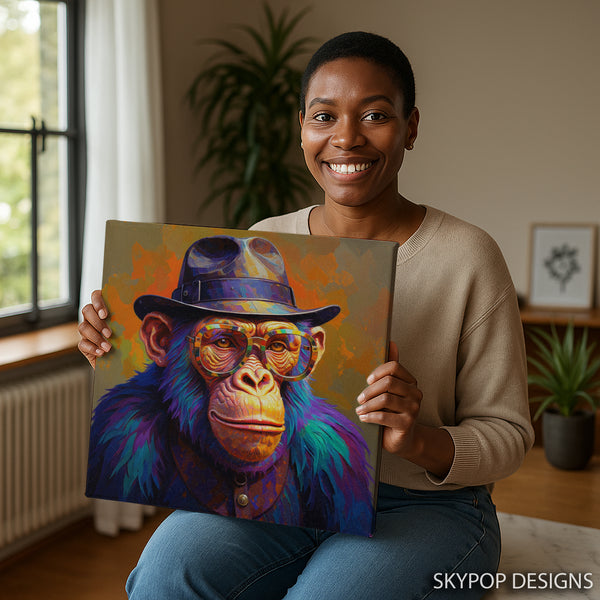 Chimpanzee Portrait Art - View 3