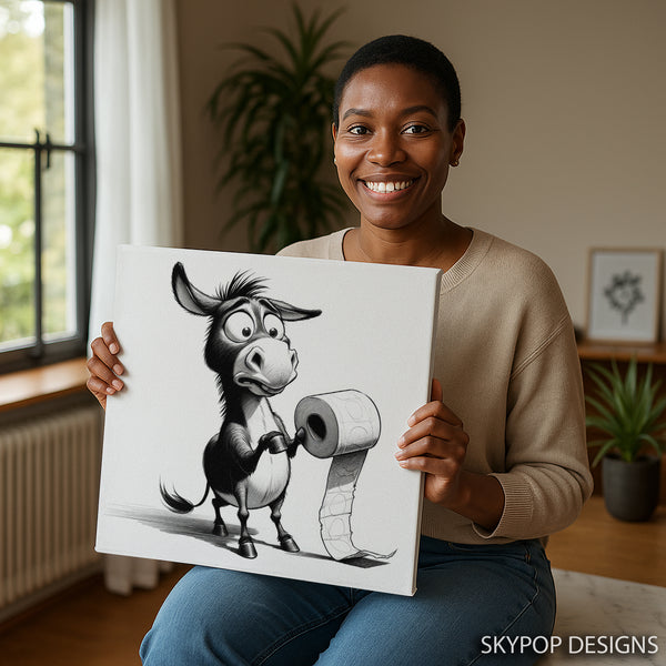 Donkey Toilet Paper Art - View 3