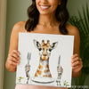 Giraffe Dining Art - View 3