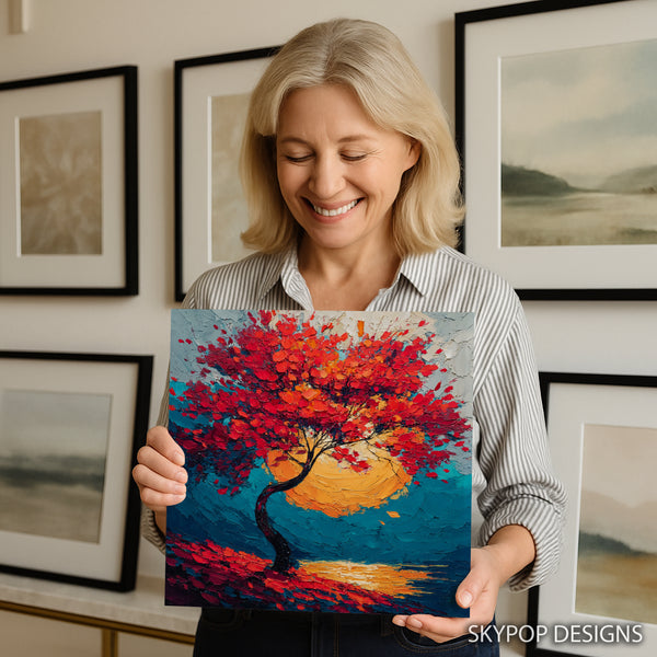 Vibrant Autumn Tree Art - View 3