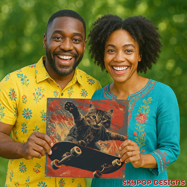 Skater Cat Art - View 3