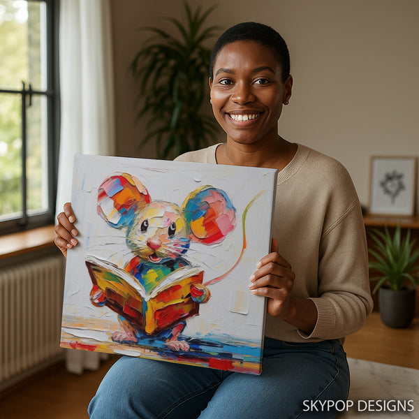 Mouse Reading Art - View 3