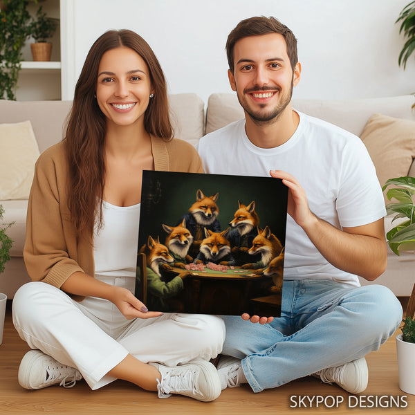 Foxes Poker Night Art - View 3