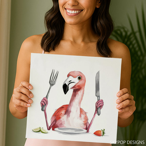 Flamingo Dinner Party Art - View 3