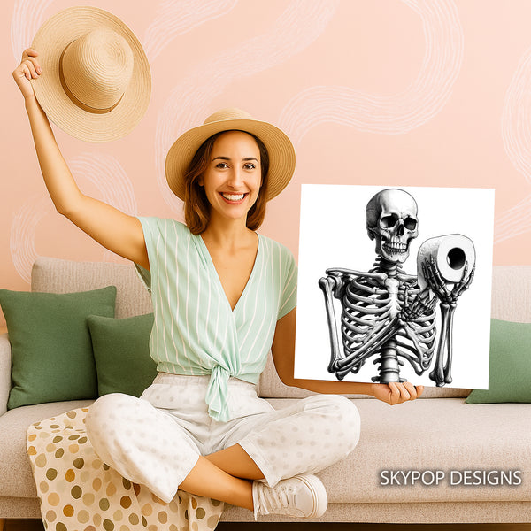 Skeleton Toilet Paper Art - View 3