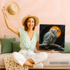 Snowy Owl Moonscape Art - View 3