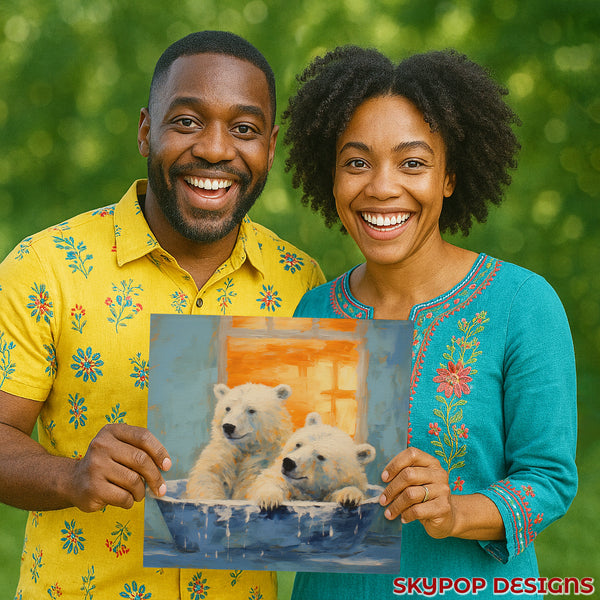 Bear Bath Time Art - View 3