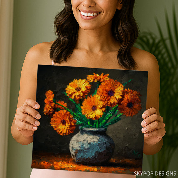 Marigold Still Life Art - View 3