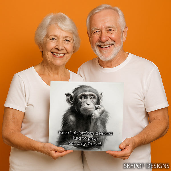 Chimpanzee Thinking Art - View 3