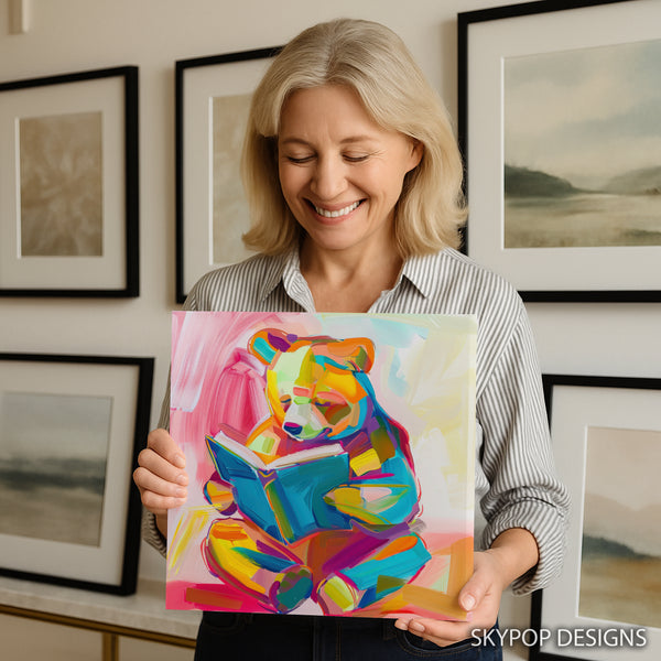 Bear Reading Art - View 3