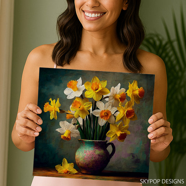 Daffodil Bloom Vase Art - View 3