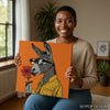 Donkey with Flower Art - View 3
