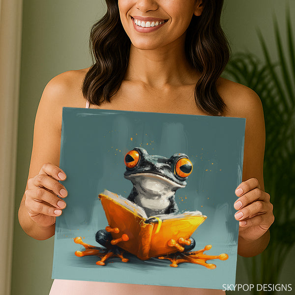 Frog Reading Art - View 3