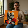 Cat with Rose Art - View 3
