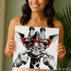 Giraffe with Red Glasses Art - View 3