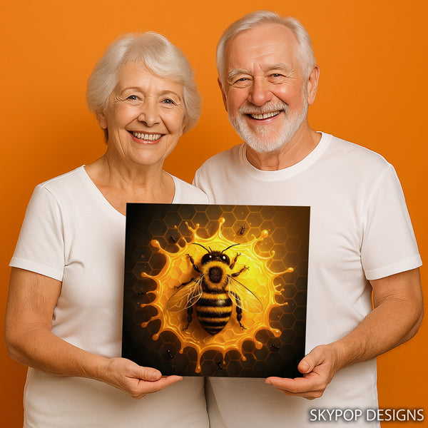 Bee Honeycomb Art - View 3