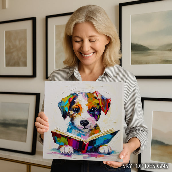 Yorkshire Terrier Reading Art - View 3