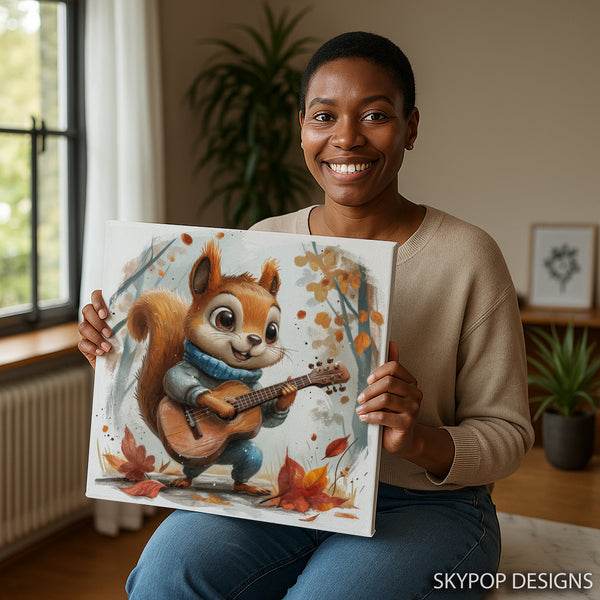 Squirrel Guitar Art - View 3