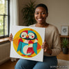 Geometric Owl Art - View 3