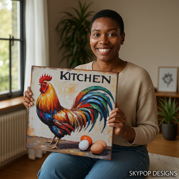 Rooster and Eggs Art - View 3