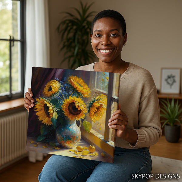 Sunflower Bee Art - View 3
