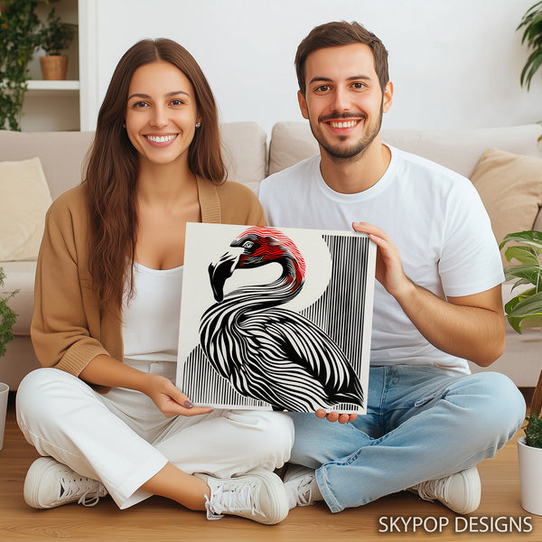 Flamingo Stripes Art - View 3