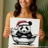 Panda Christmas Bath Art - View 3