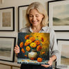 Vibrant Marigold Bouquet Art - View 3