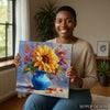 Sunflower Vase Art - View 3