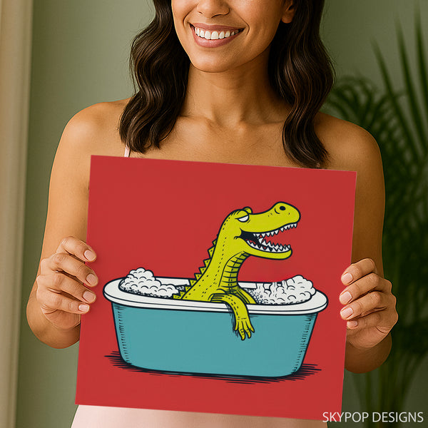 Crocodile Bath Art - View 3
