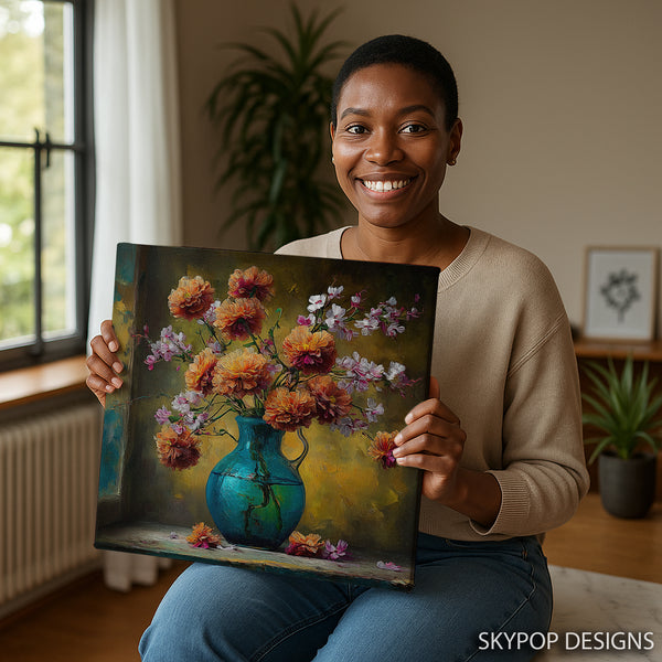 Vibrant Floral Arrangement Art - View 3