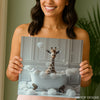 Giraffe Bath Time Art - View 3
