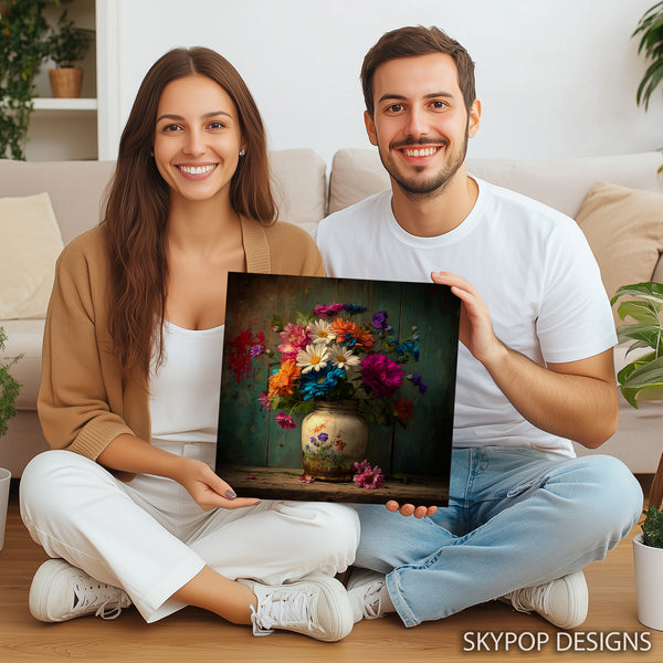 Rustic Floral Arrangement Art - View 3