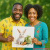Bunny and Carrots Art - View 3