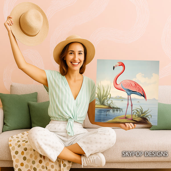 Flamingo Wildlife Art - View 3