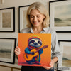 Sloth Jamming Out Art - View 3