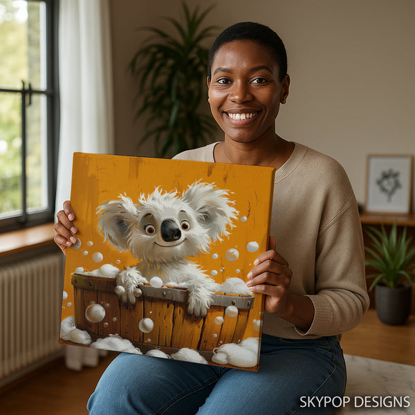 Koala Bath Time Fun Art - View 3