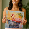 Flamingo Bathtub Art - View 3
