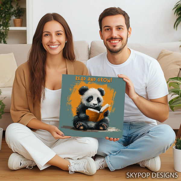 Panda Reading Art - View 3