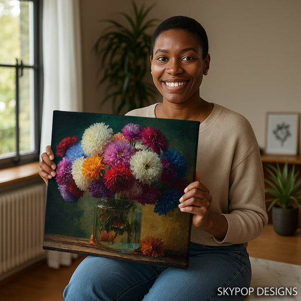 Aster Bouquet Art - View 3