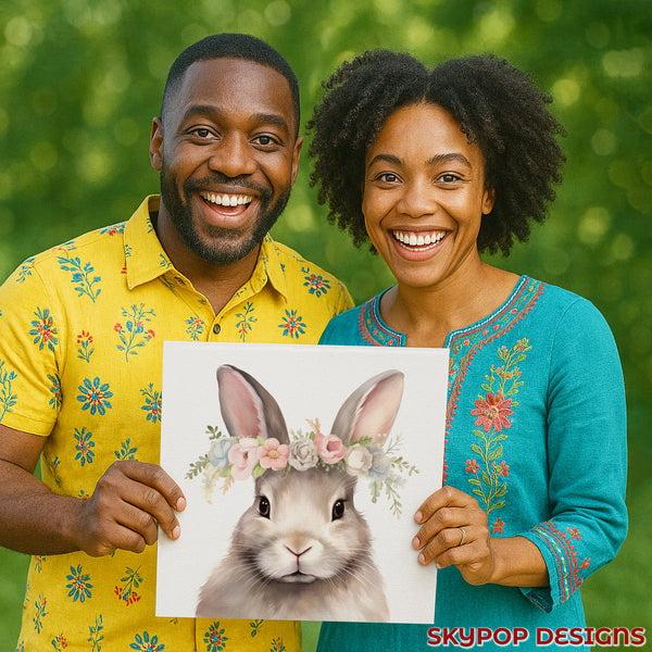 Bunny Spring Floral Crown Art - View 3