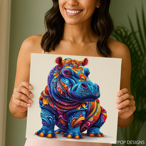 Hippopotamus Art - View 3
