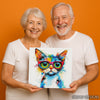 Hipster Cat in Glasses Art - View 3
